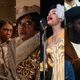 Regina King, left, on set of One Night In Miami; Chadwick Boseman in Ma Rainey’s Black Bottom; Viola Davis in Ma Rainey’s Black Bottom; Andra Day in The United States Vs. Billie Holiday; Daniel Kaluuya in Judas and the Black Messiah; Leslie Odom, Jr. in One Night In Miami.